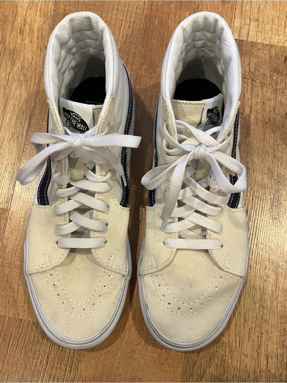 Vans White High-Top Canvas Sneakers W 8.5 M 6.5